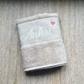 Handtuch Herz mit Namen