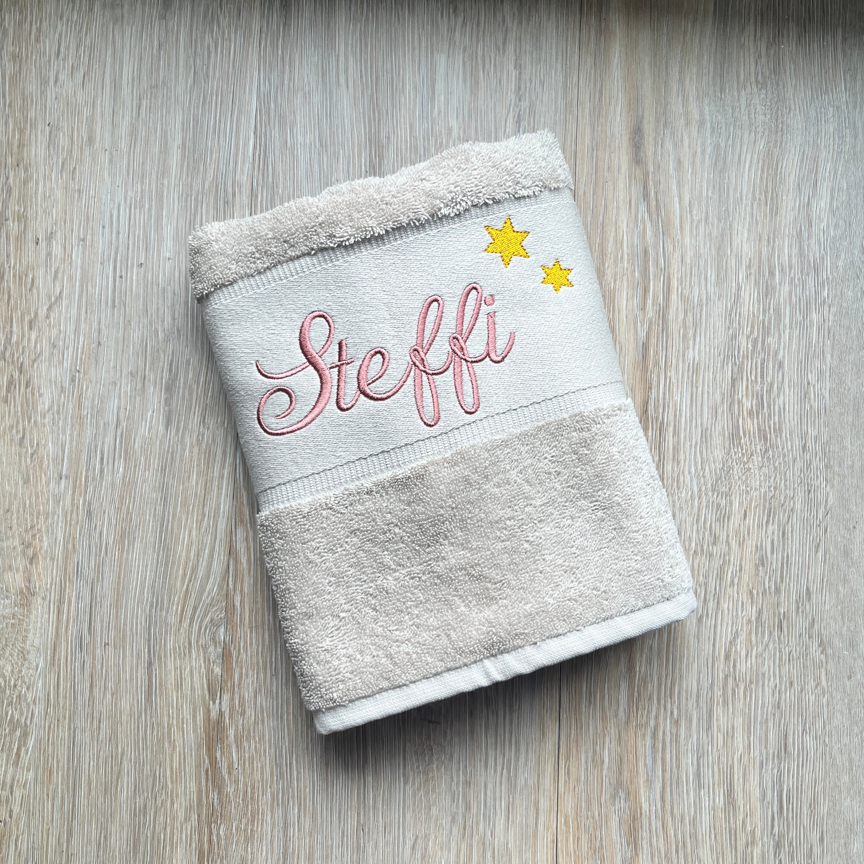 Handtuch Stern mit Namen