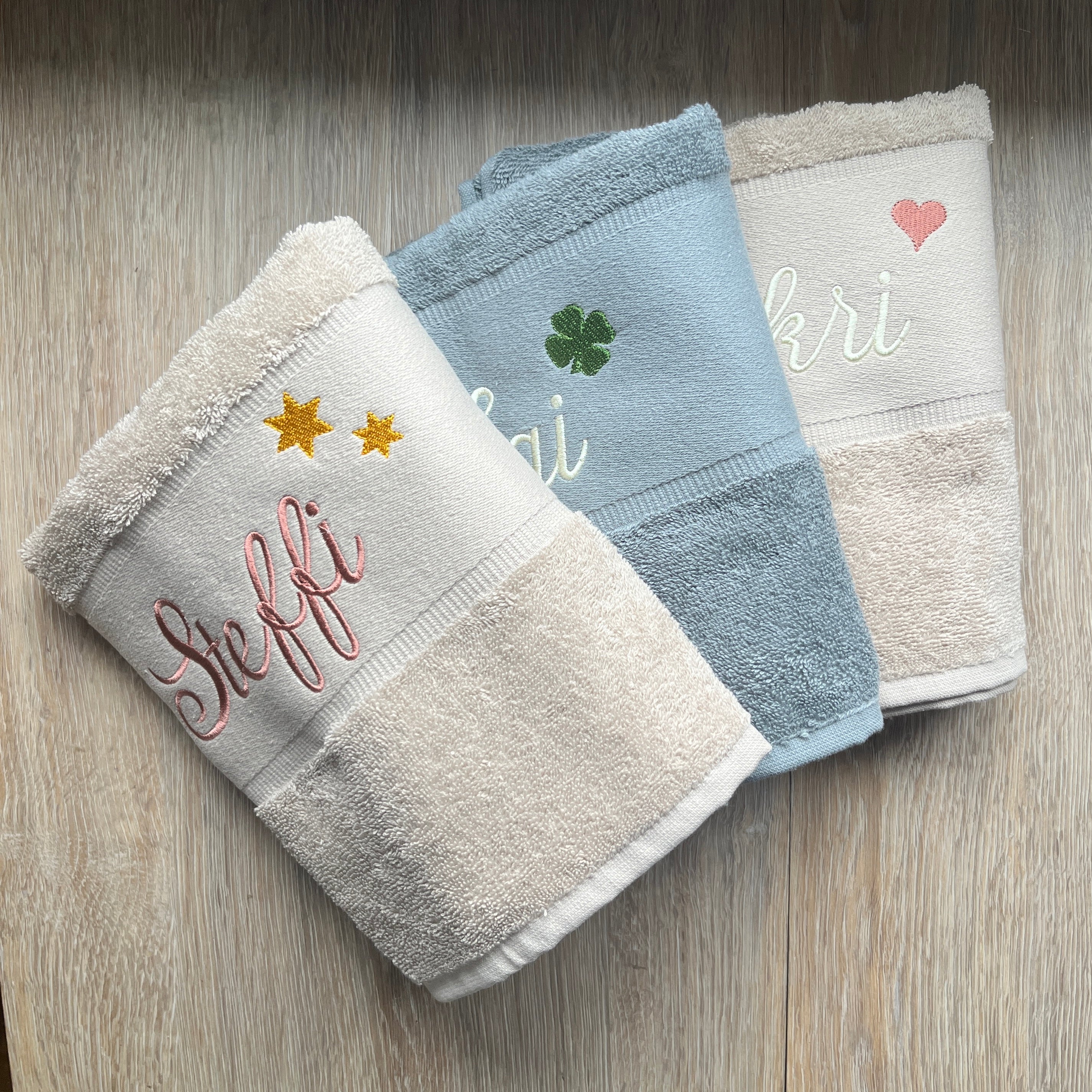 Handtuch Herz mit Namen